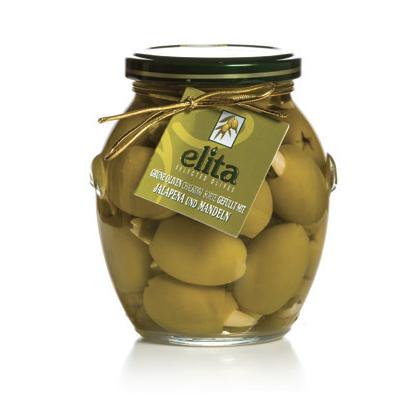 Green Olives Doublestuffed With Almond And Jalapeno