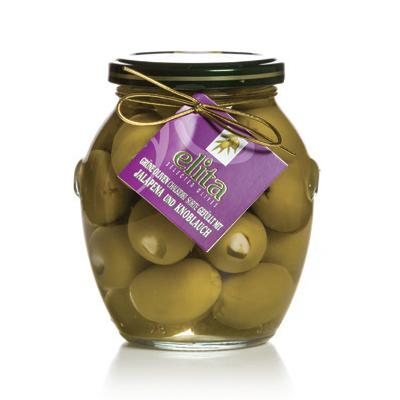 Green Olives Doublestuffed With Garlic And Jalapeno